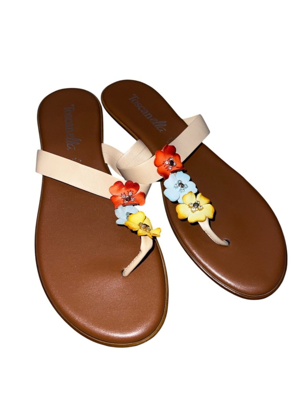 Toscanella Floral Sandals Made in Italy Size 10
